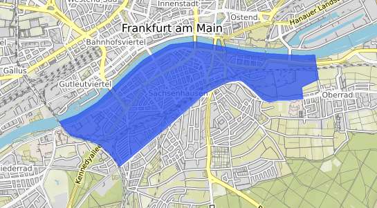 Bodenrichtwertkarte Frankfurt am Main Sachsenhausen